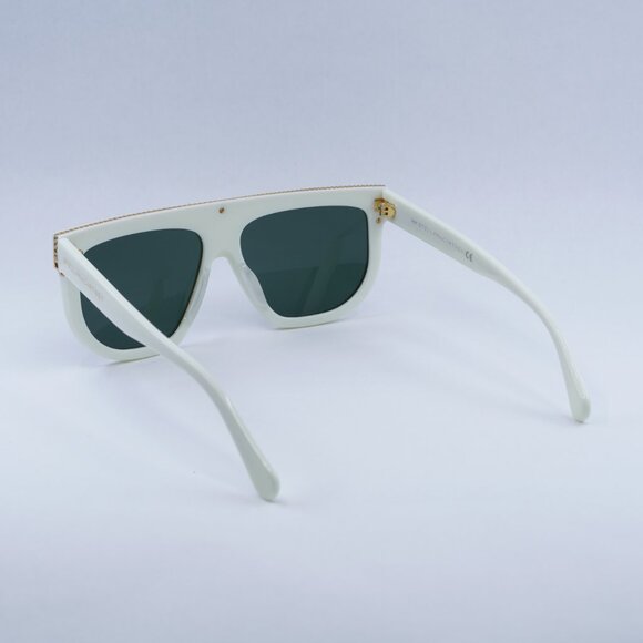 Stella McCartney SC40030I-Y 25N Sunglasses-Ivory with Silver Chain Frame